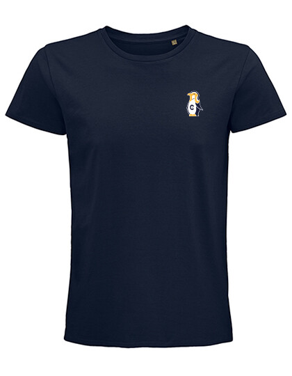 Bio T-Shirt mit Rückendruck Navy,S