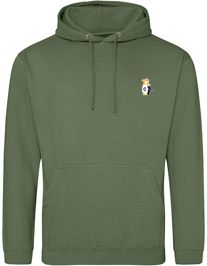 Hoody mit Rückendruck Olive,M