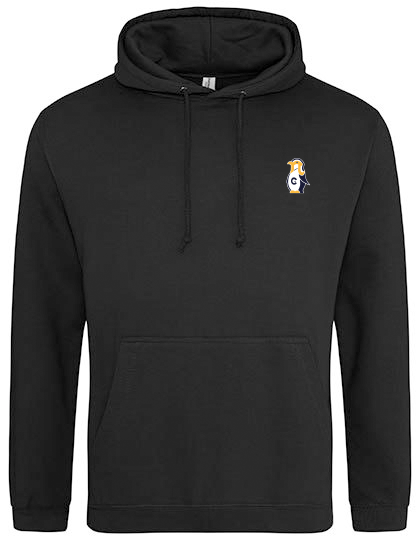 Hoody mit Rückendruck Schwarz,XS