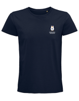 Bio T-Shirt mit Rückendruck - alte Edition Navy,XS